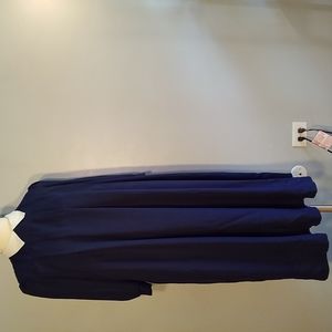 MOTHERCARE MATERNITY DRESS VINTAGE 80's M Navy Ivory collar